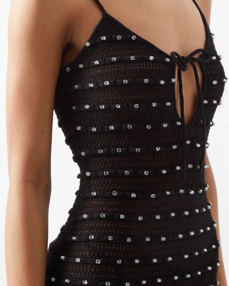 Self- Portrait Beaded Keyhole Dress - Image 1