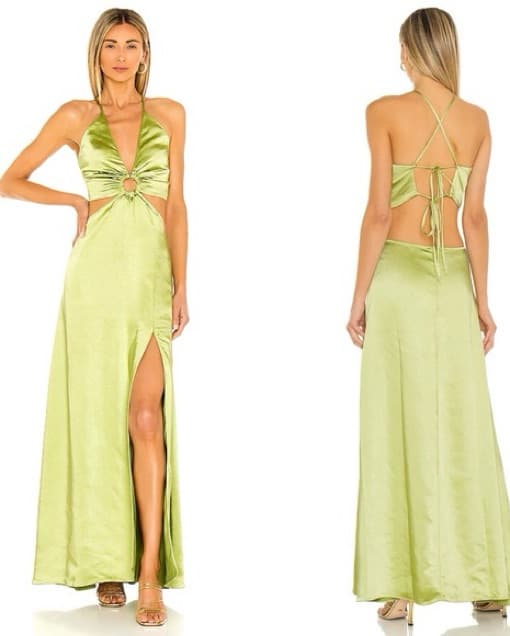 LPA | NWT Aniston Dress In Chartreuse - Image 1