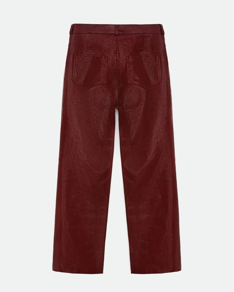 Textured Leather Pants - Image 4