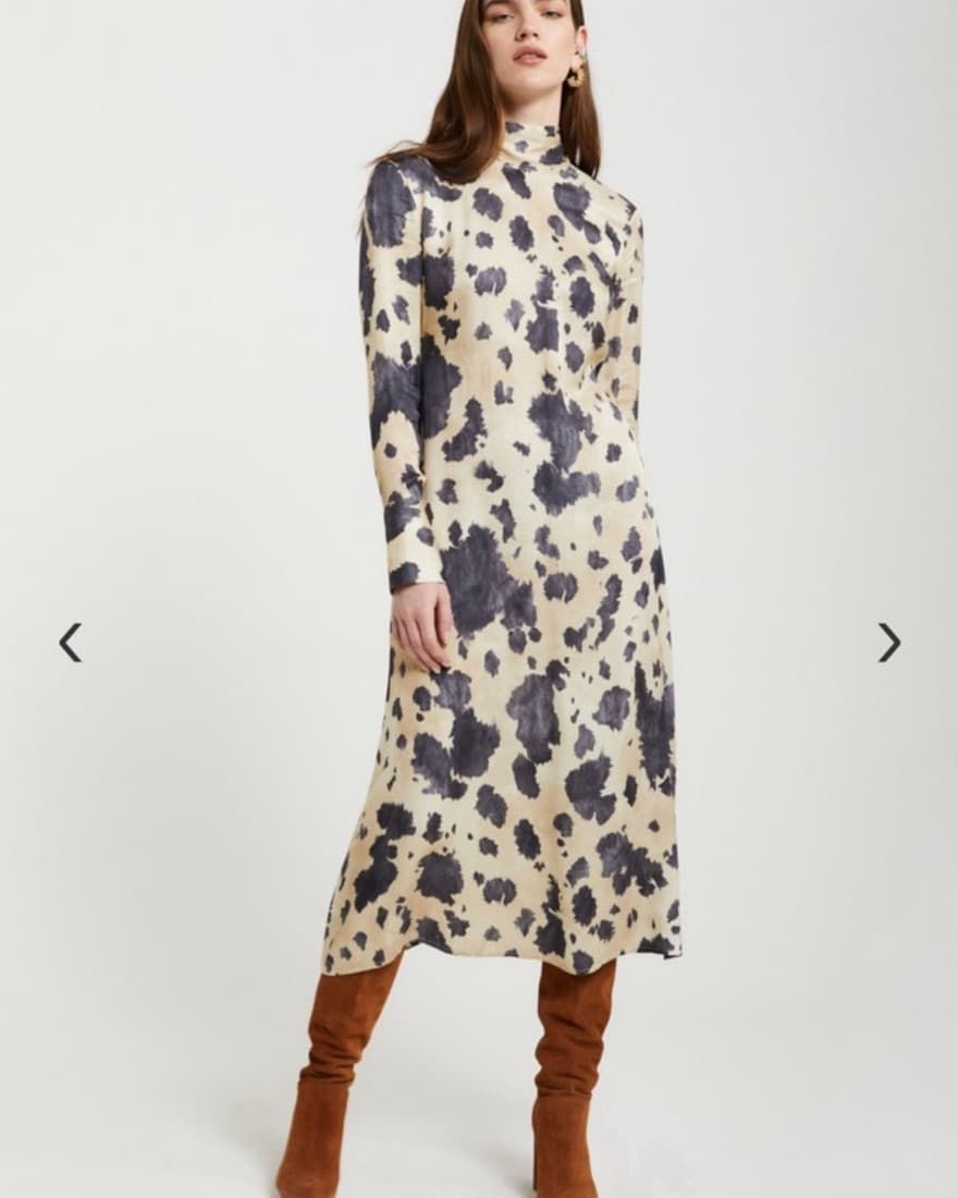 Longn Sleeve Silk Dress - Image 1