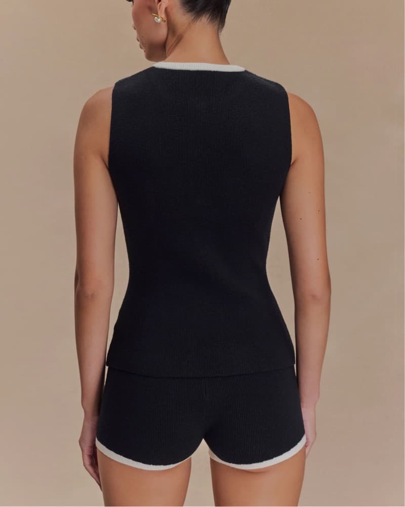 Meshki Black Julianne Knit Short Set - Image 2