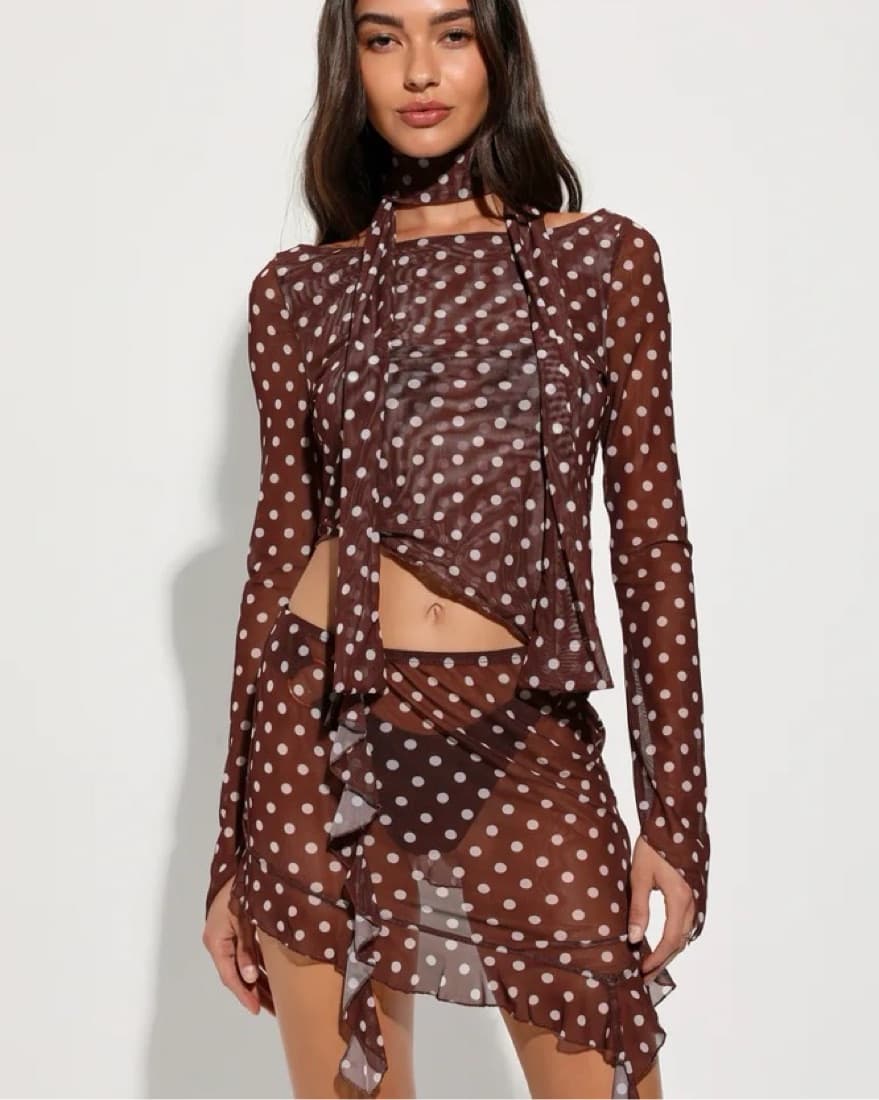 Sheer Polka Dot Set - Image 1