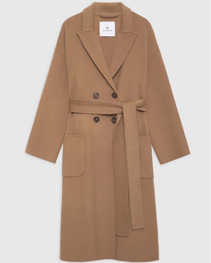$900 Anine Bing Dylan Coat Camel Wool - Image 5