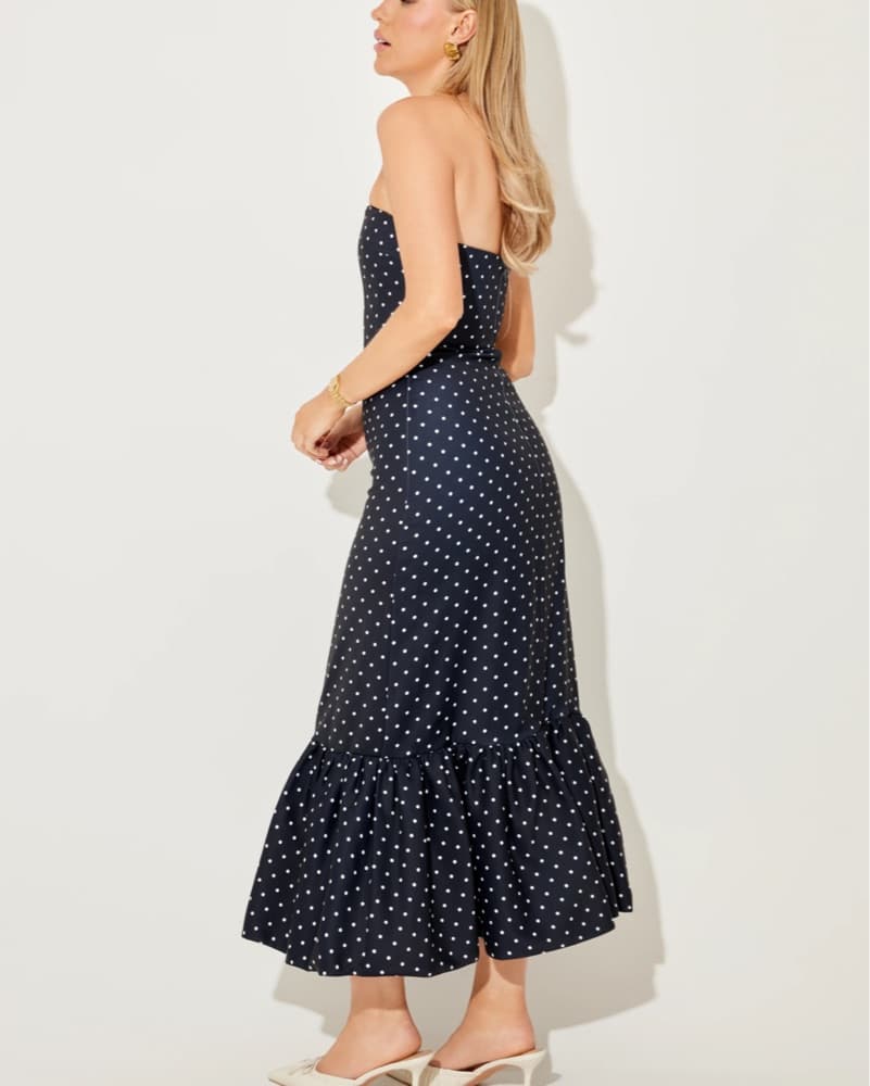 The Ultimate Muse Strapless Peplum Midi - Image 4