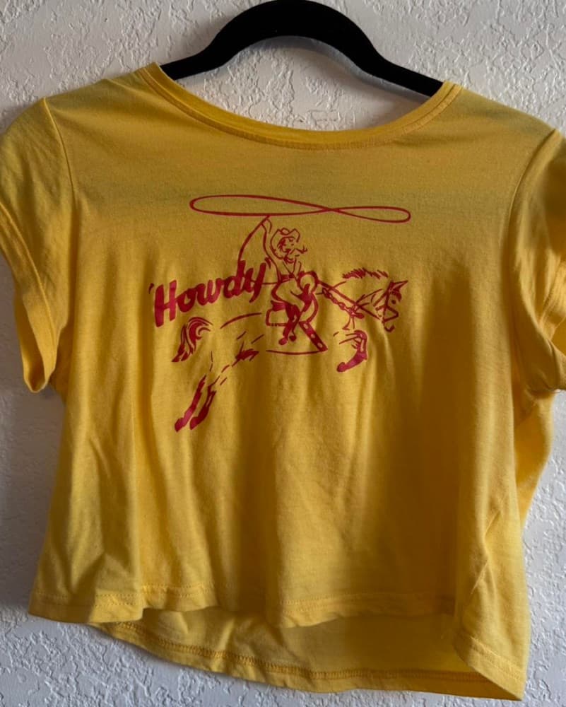 “Howdy” Yellow Graphic Tee - Image 1