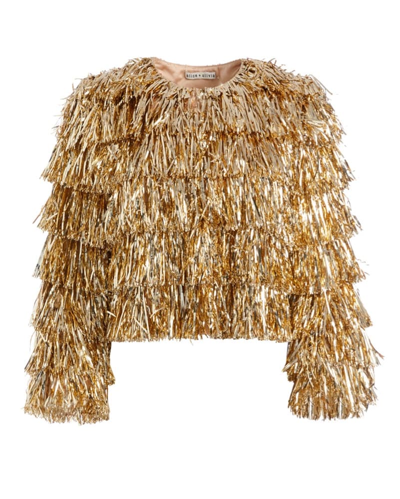 Alice + Olivia Fringe Tinsel Jacket - Image 6