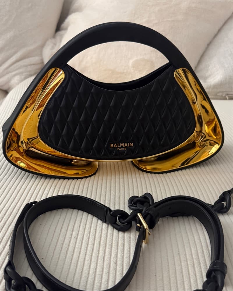 Balmain Jolie Madam Black Gold Bag - Image 3