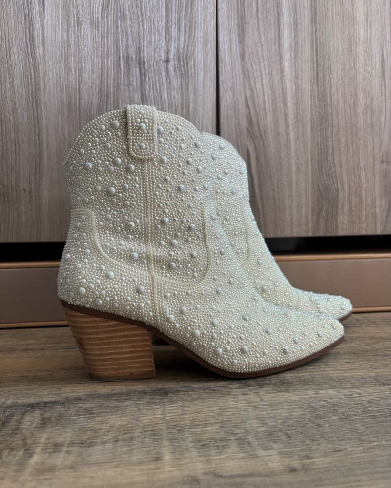 Betsy Johnson Pearl Boots - Image 1