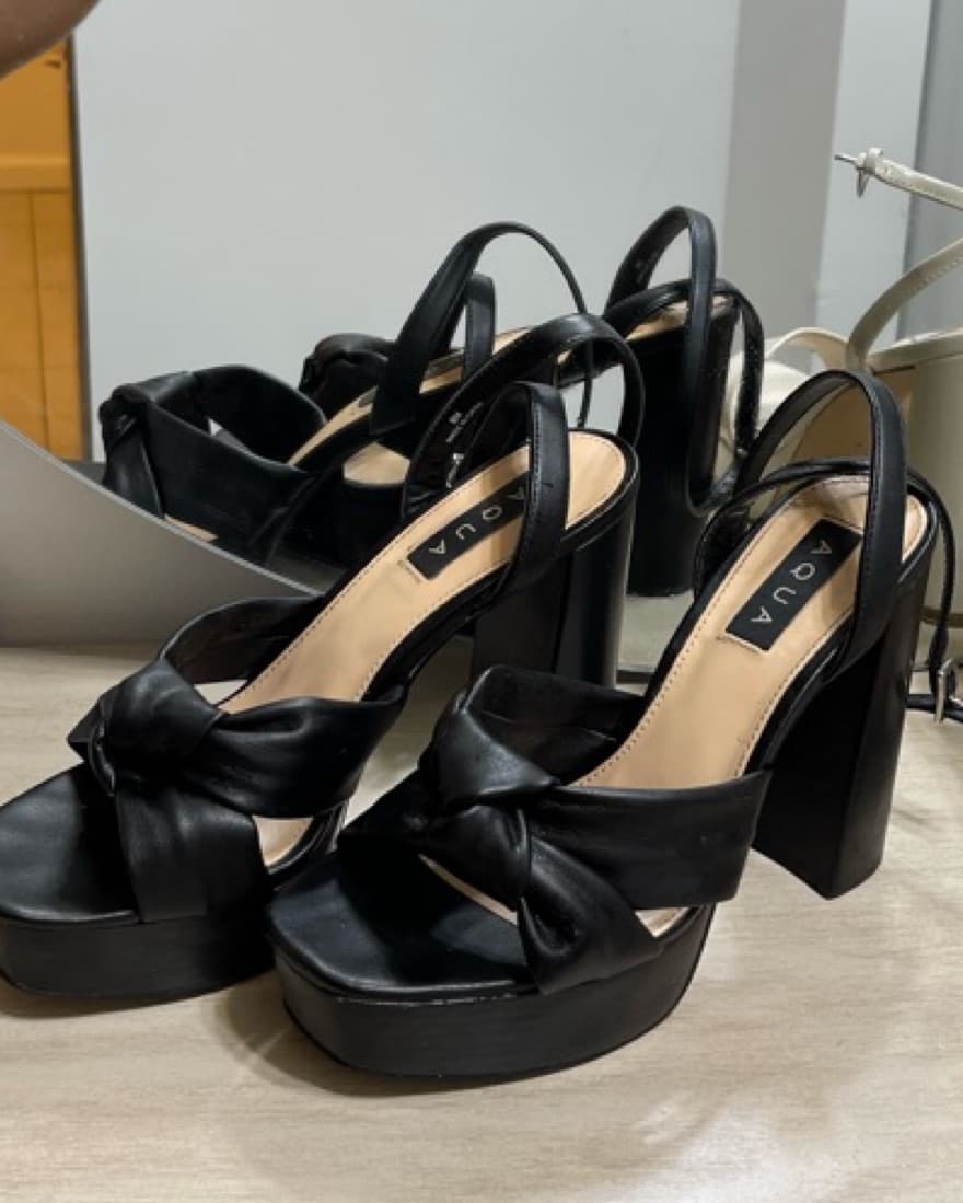 Comfiest Black Platform Heels - Image 2