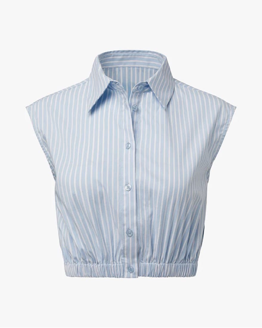 SLEEVELESS POPOVER SHIRT CLASSIC BLUE /  - Image 2