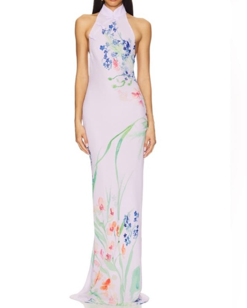 Sau Lee Gillian Dress Lavender - Image 4
