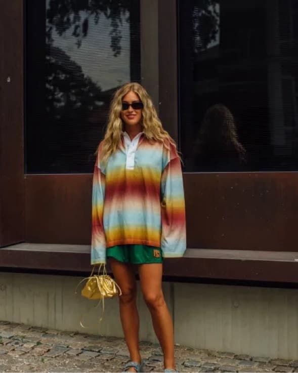 Acne Studios Rainbow Polo Rugby Shirt - Image 1