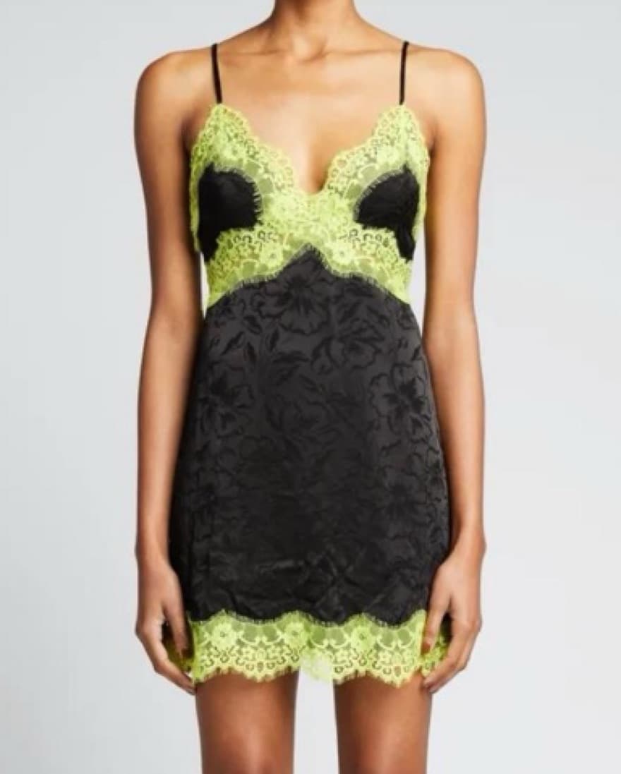 Alice and Olivia Green and Black dress - Image 1