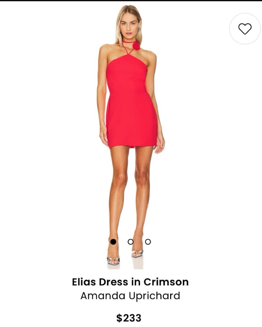 Amanda Uprichard Elias Dress In Crimson - Image 1