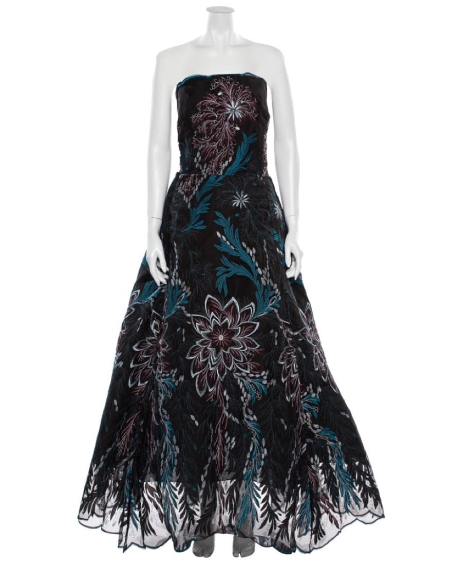Christian Siriano Floral Gown - Image 1