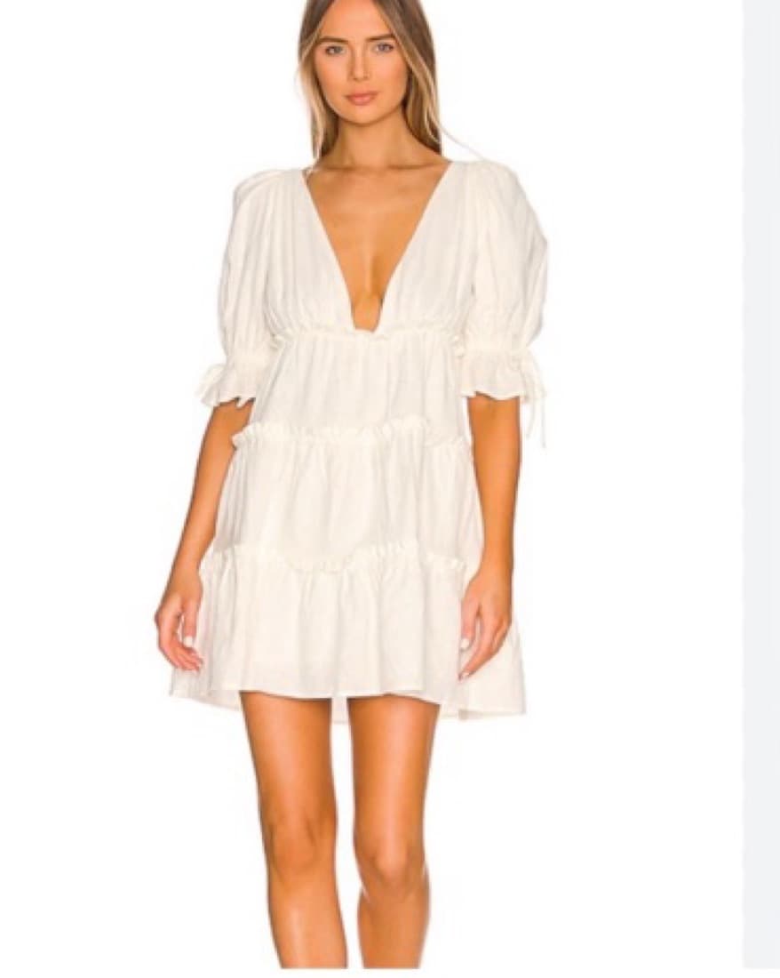 White Majorelle Renata Mini Dress  - Image 1