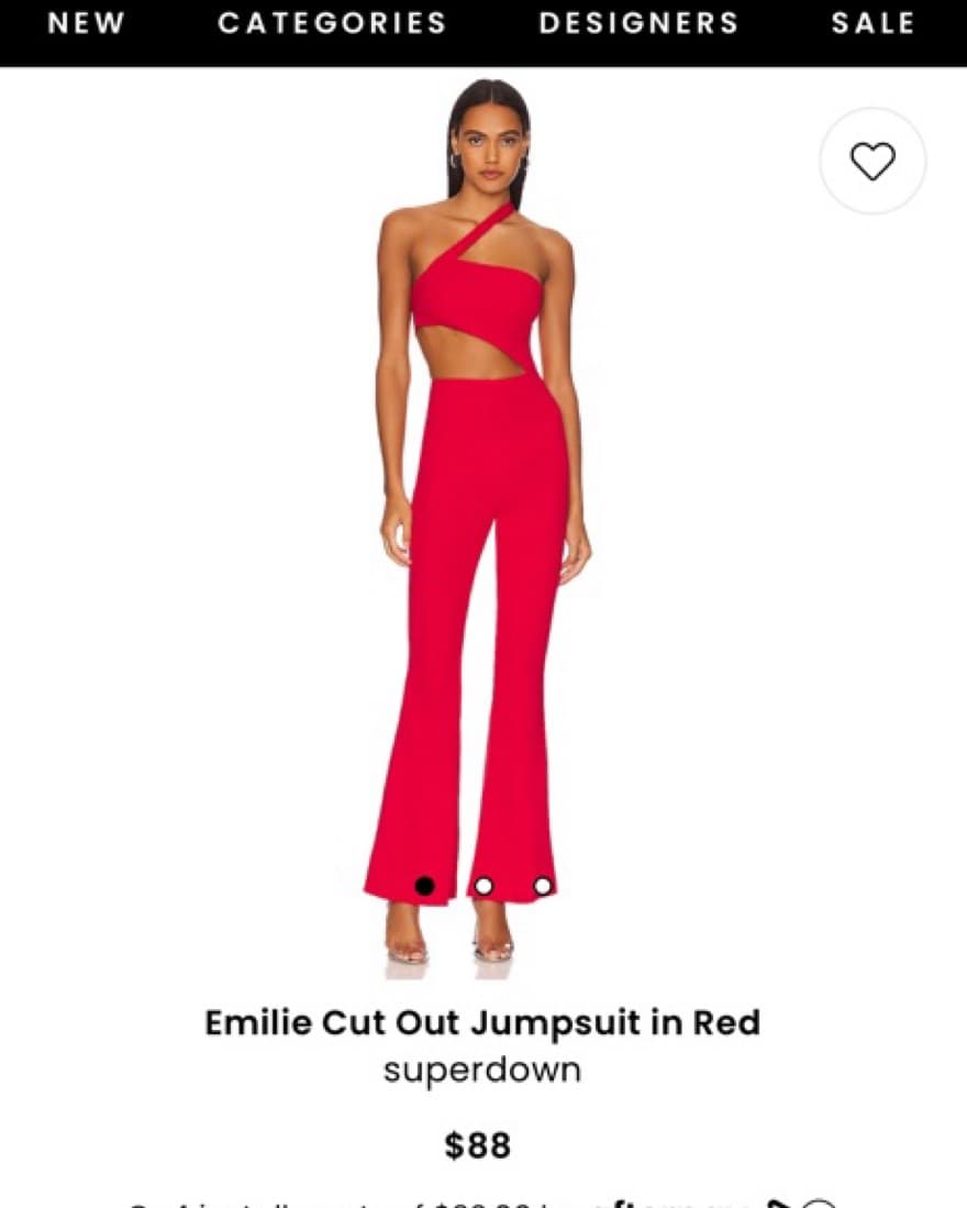 Red Revolve Jumpsuit - Image 1