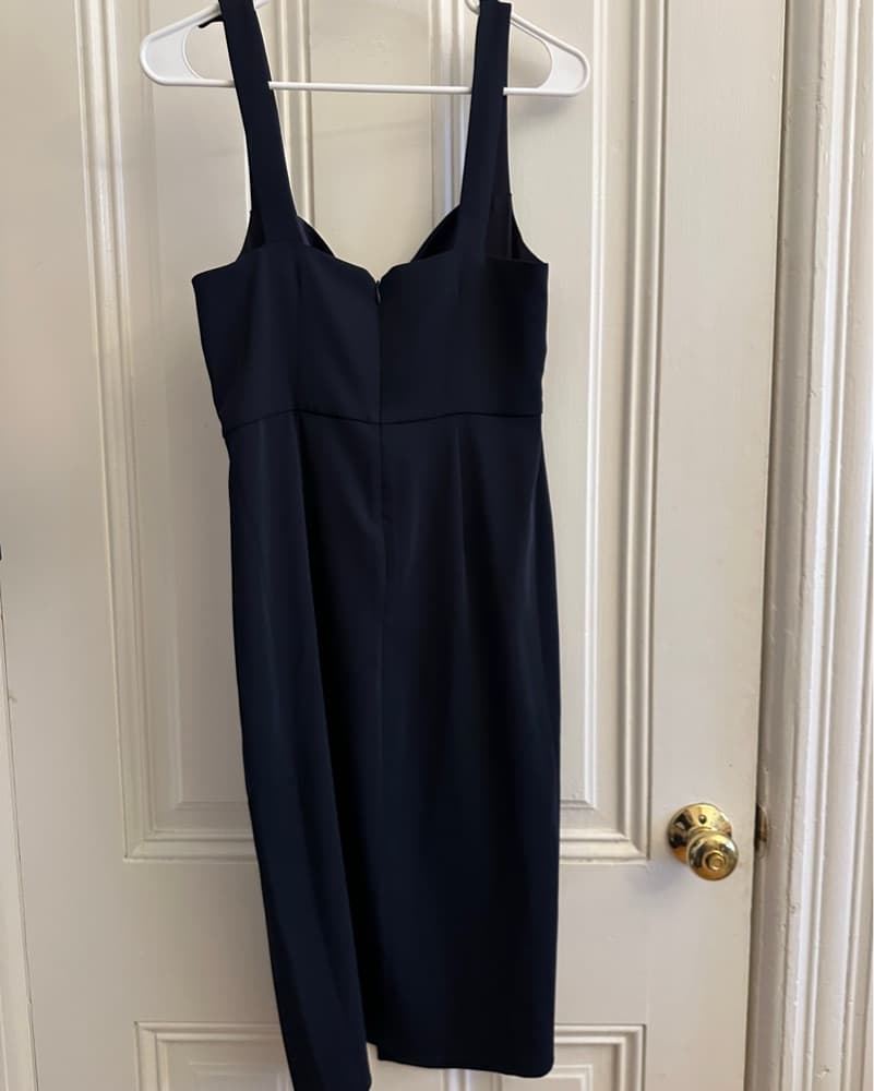 Navy Aritzia Midi Slit Dress - Image 2