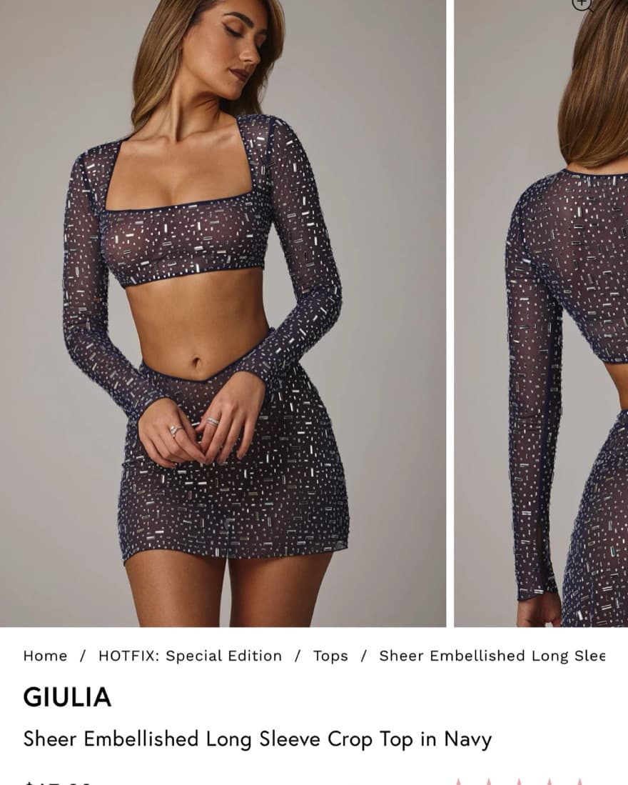 Embellished Long Sleeve Oh Polly Set  - Image 1