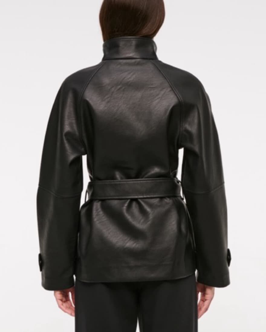 Abercrombie&Fitch Belted Leather Jacket - Image 2