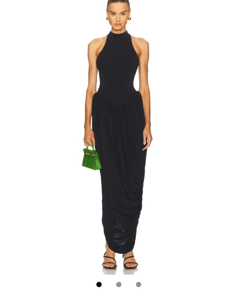 Helsa Duchess Jersey Dress In Black - Image 1