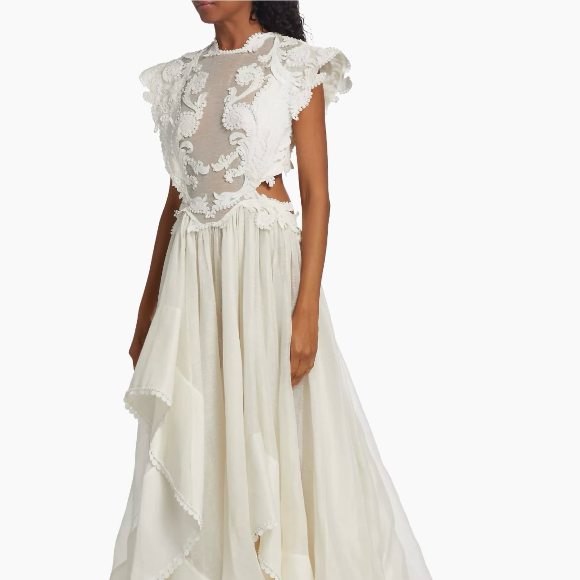 Zimmermann Ivory Sequin Embroidered Gown - Image 5