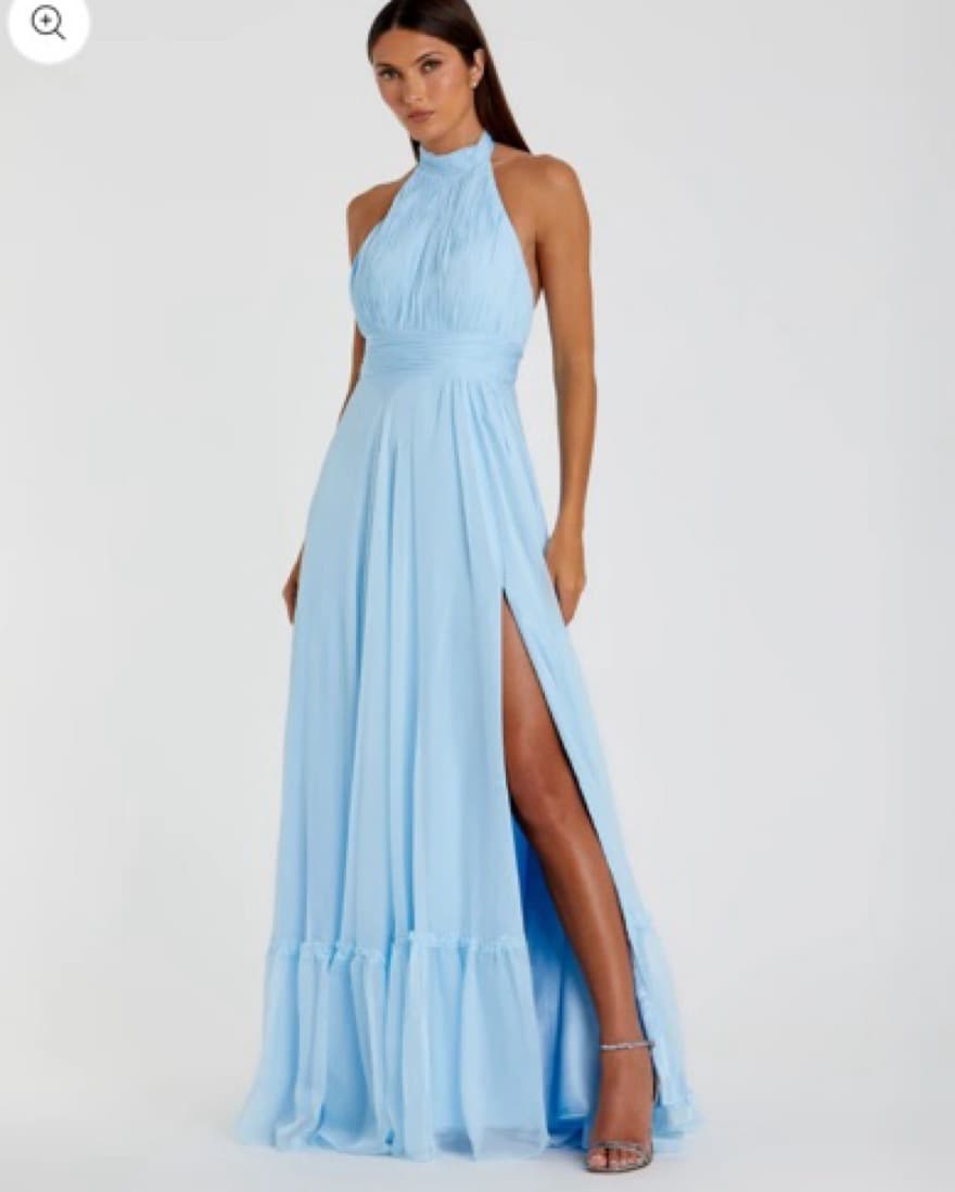 MacDuggal Blue Halter Gown  - Image 1