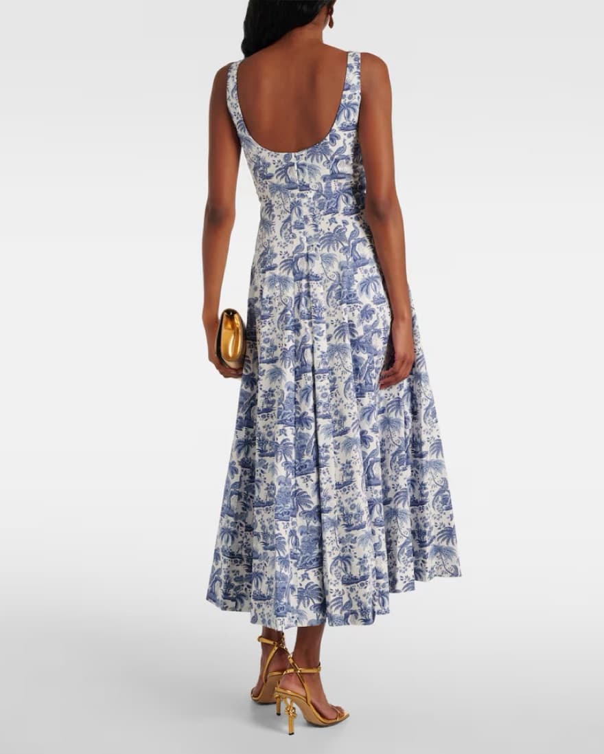 Staud Wells Blue Toile Dress - Image 2