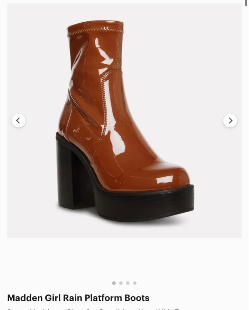Madden Girl Patent Leather Platform Boots - Image 2