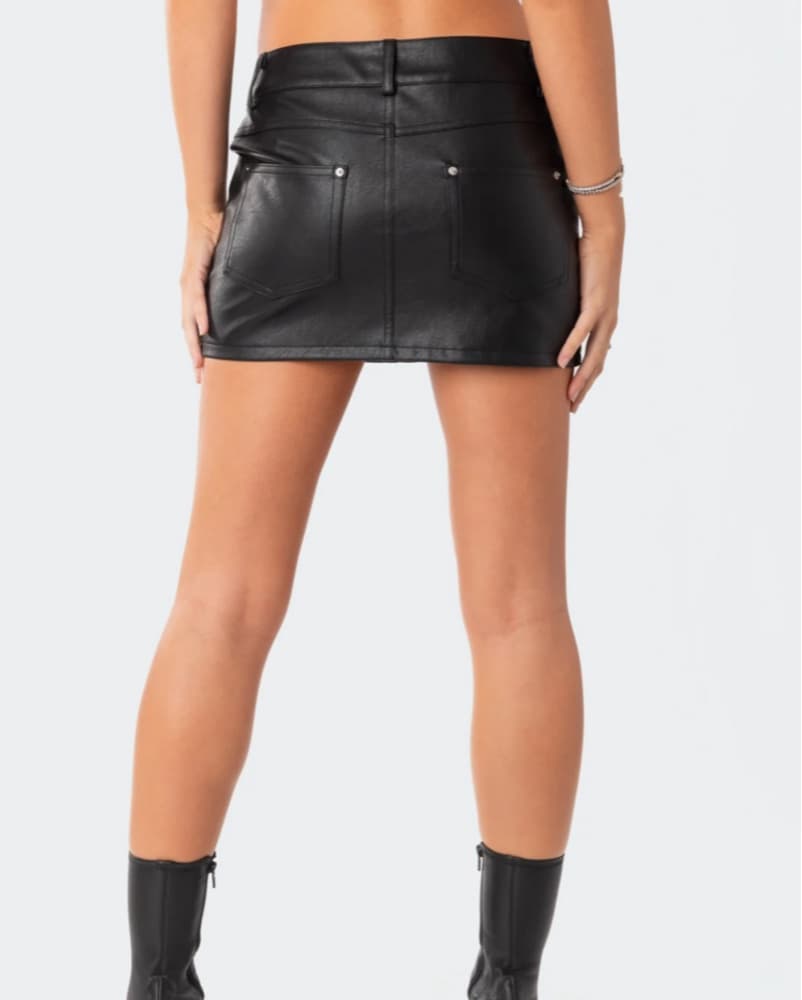 Faux Leather Mini Skirt | NWT - Image 4