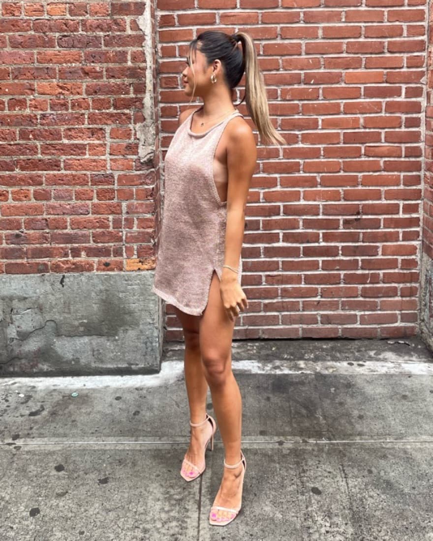 Free People Intimately Sheer Gold Dress - Image 3