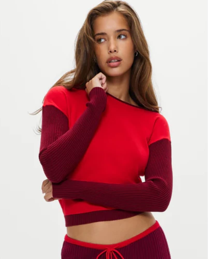 Vibrant Color-Blocked Knit Sweater - Image 6