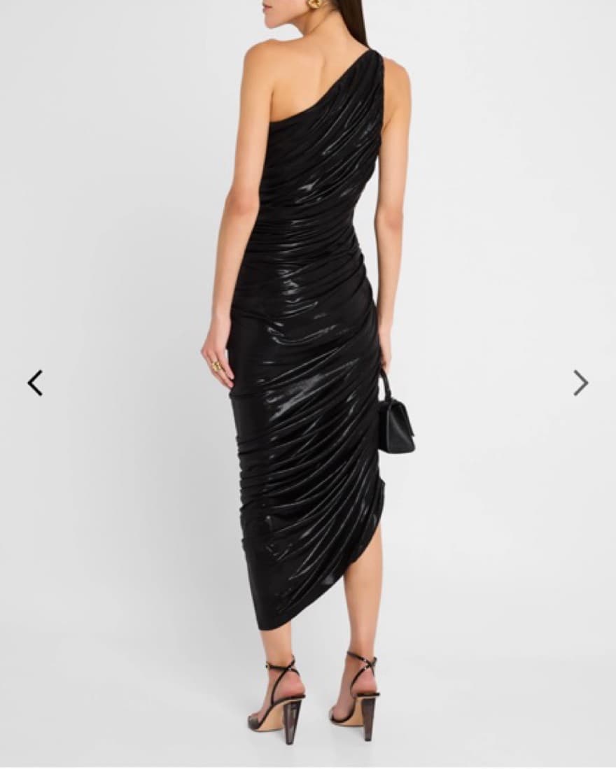 Norma Kamali Black Metallic Diana Dress - Image 1