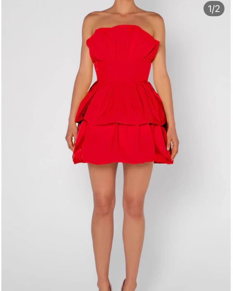 Alex­ia Maria Silk Faille Mi­ni Dress - Image 5