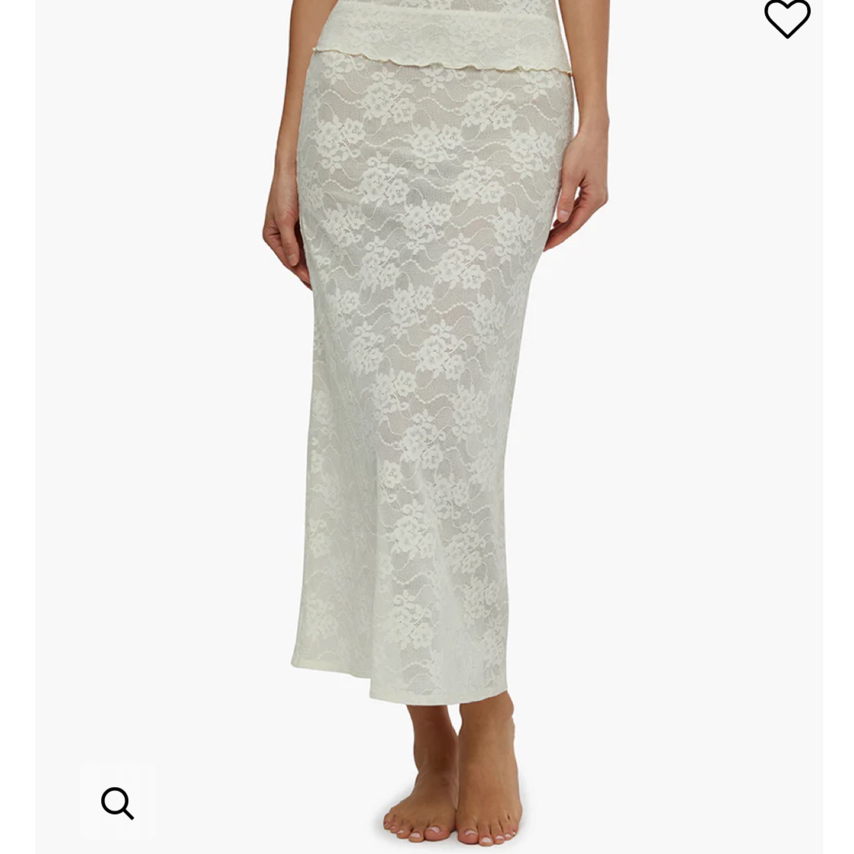 Weworewhat White Lace Slip Midi - Image 2
