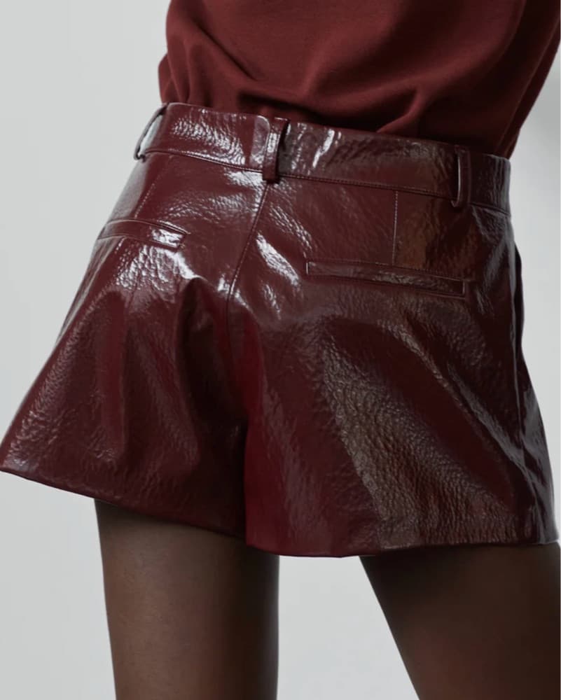 The Frankie Shop Faux Leather Mini Short - Image 2