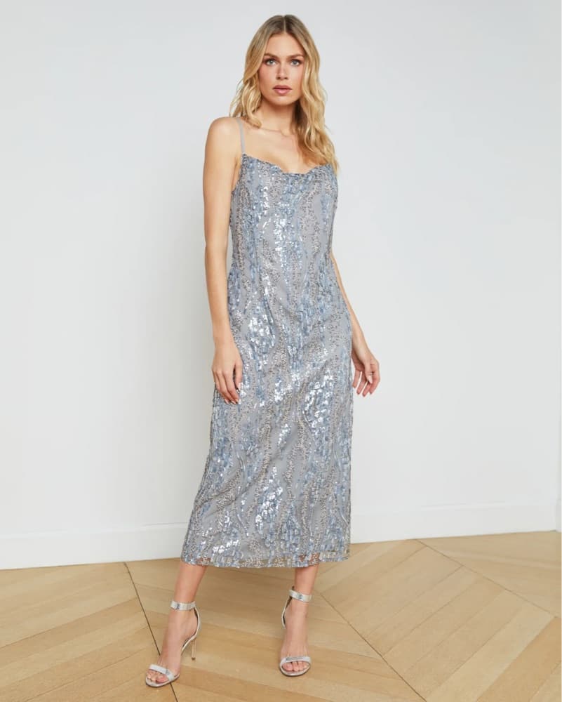 L’AGENCE Achilles Sequin Slip Dress  - Image 2