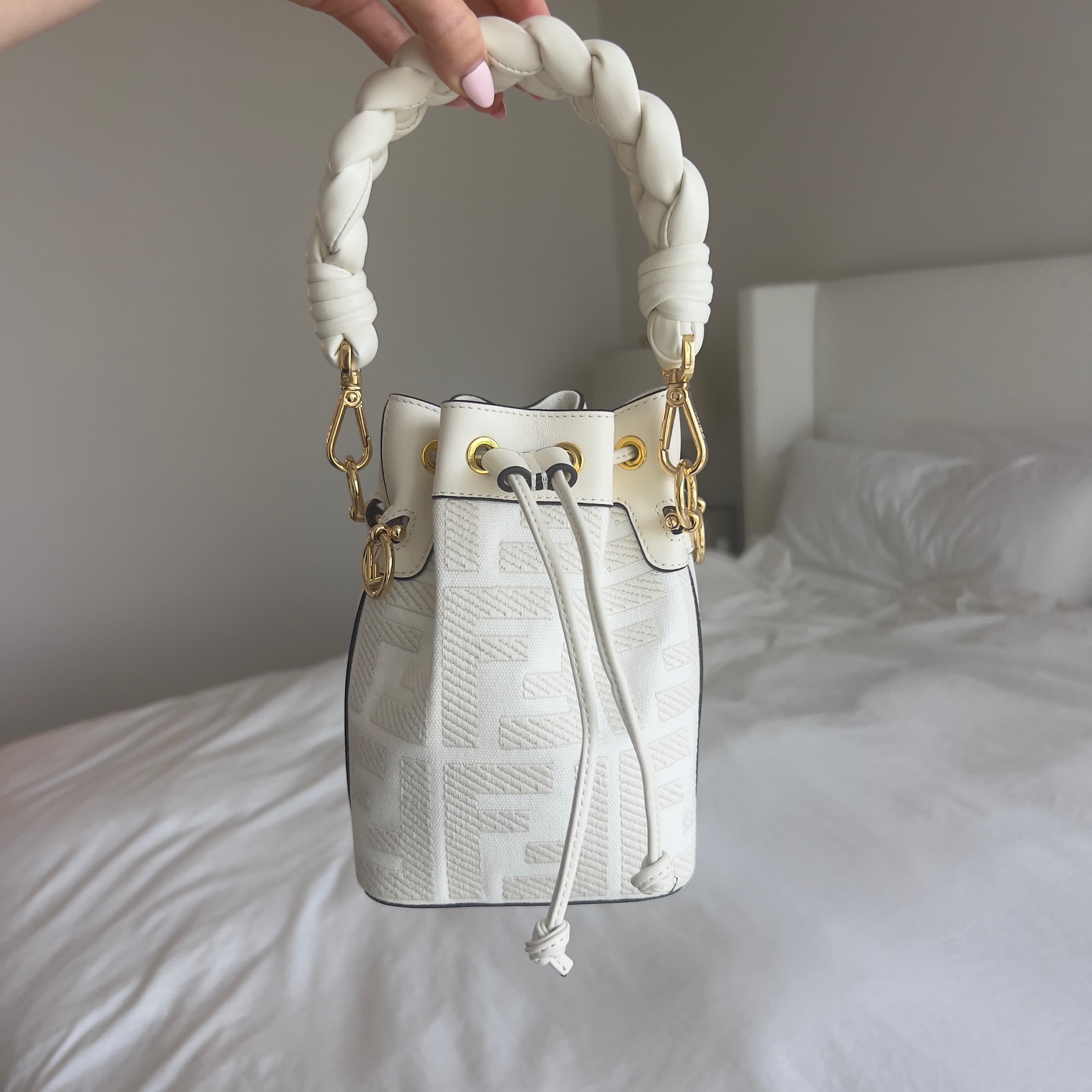 Fendi White Bucket Bag - Image 2