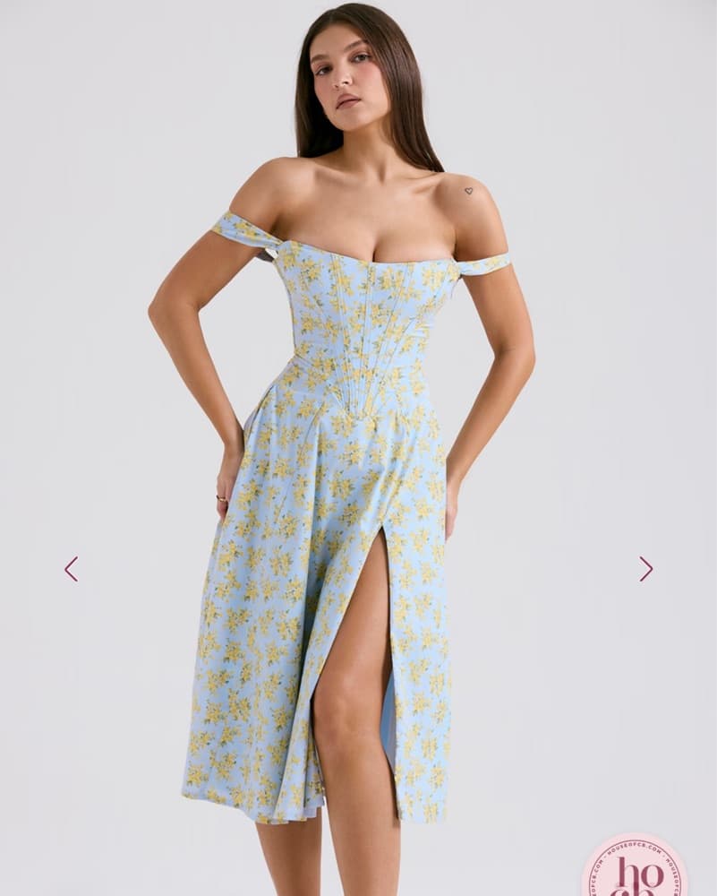 House Of CB Floral Midi Dress - Image 3