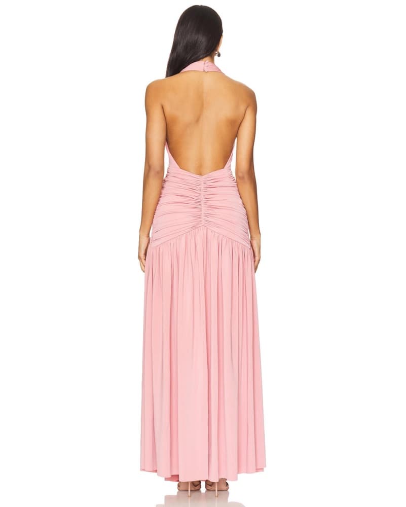 Patbo Moonlight Jersey Gown | Pink Wedding Guest Dress| Sunset Dress, Pink Bridesmaid Dress, Sexy - Image 4
