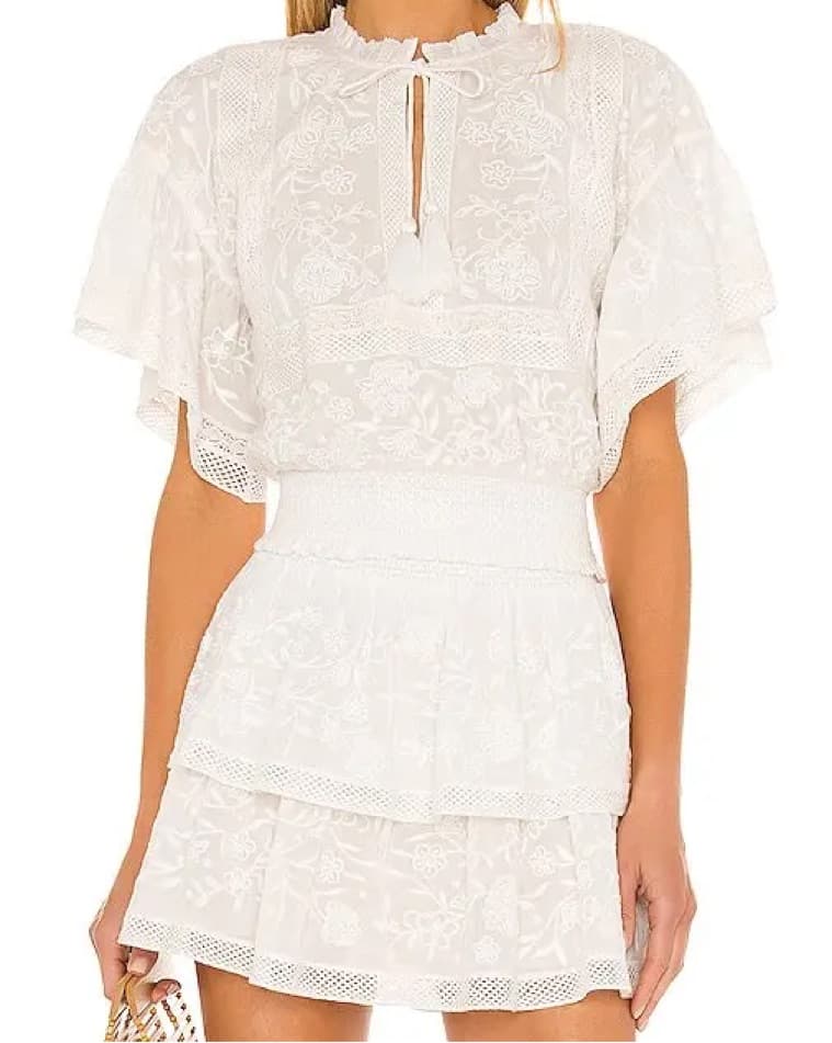 Alice + Olivia Embroidered Ruffle Set - Image 2