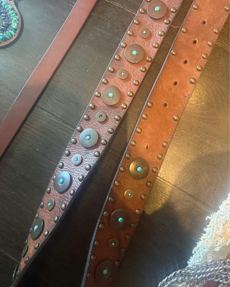Edgy Studded Leather Belt - Image 4