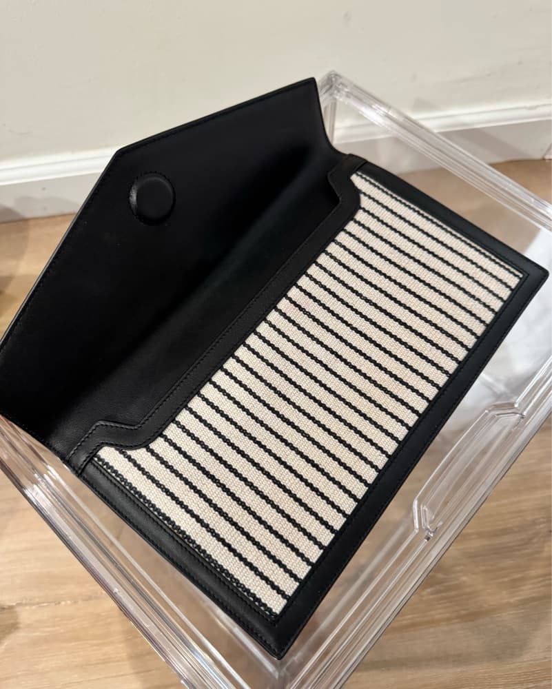 YSL Striped Clutch - Image 4