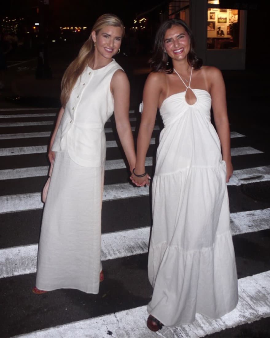 White Linen maxi set | top and skirt - Image 1