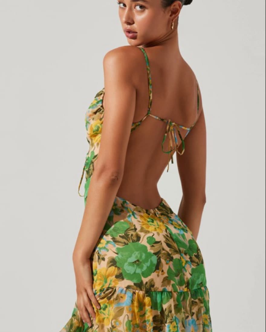 ASTR Th Label Aneira Floral Tiered Dress - Image 3