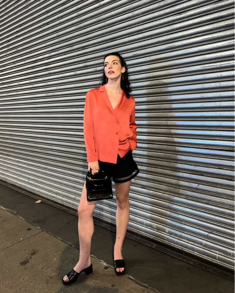 Maje Orange Coral Blouse - Image 3