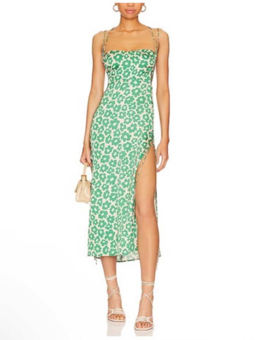 For Love And Lemons Green Midi Dressd - Image 1