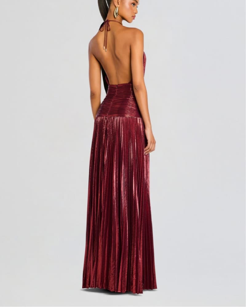 Retrofete Thalia Burgundy Gown - Image 2