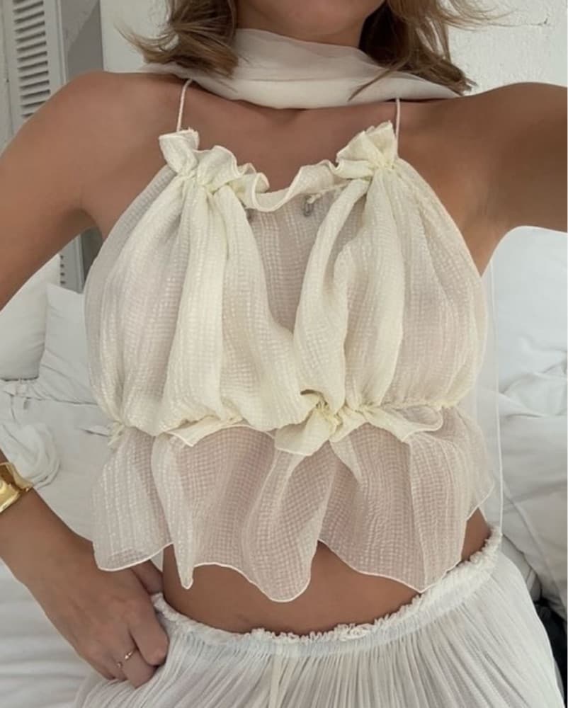 Hanne Bloch Silk String Top - Image 4