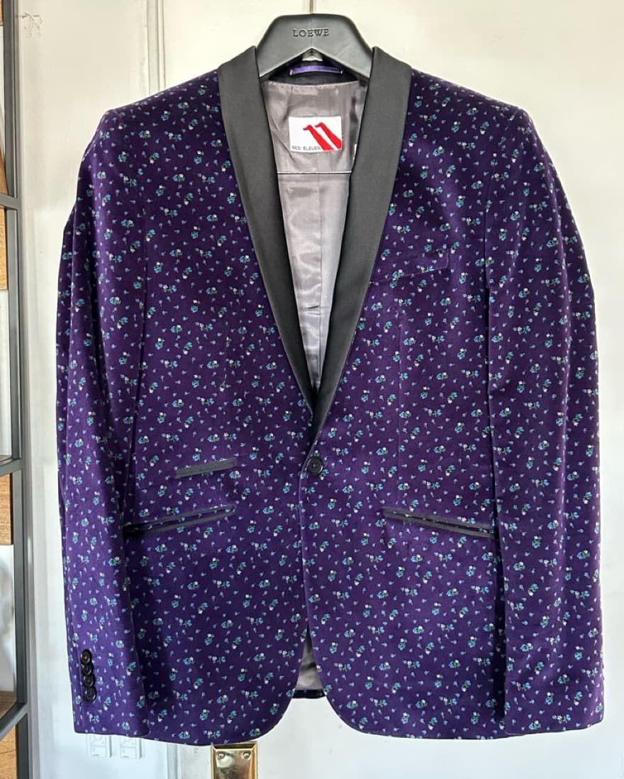 Dark Purple Velvet Evening jacket - Image 5